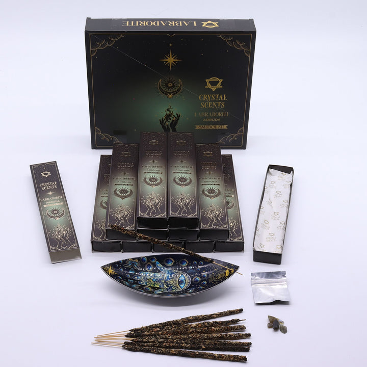Labradorite Crystal Scents Smudge Incense - Arruda - Ditzy Petunia