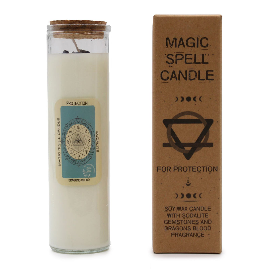 Magic Spell Candle - Protection - Ditzy Petunia