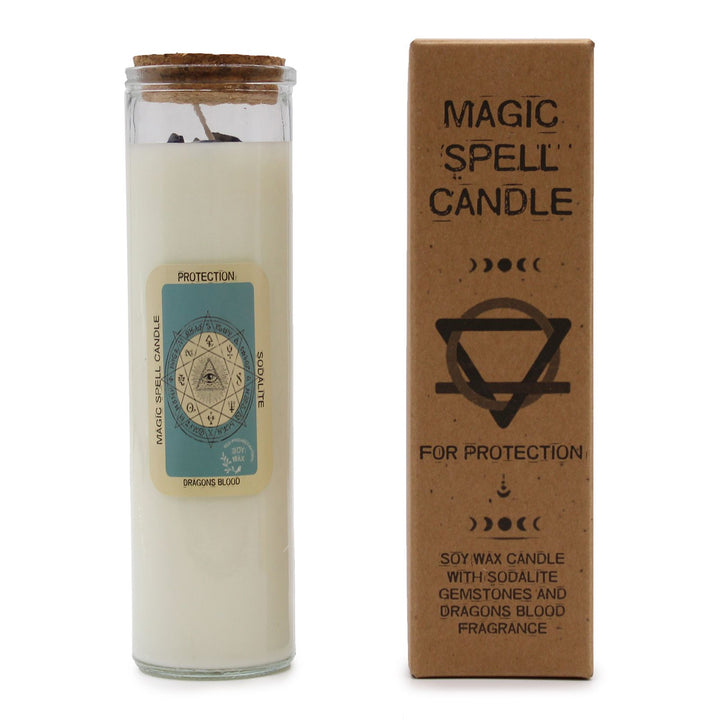 Magic Spell Candle - Protection - Ditzy Petunia