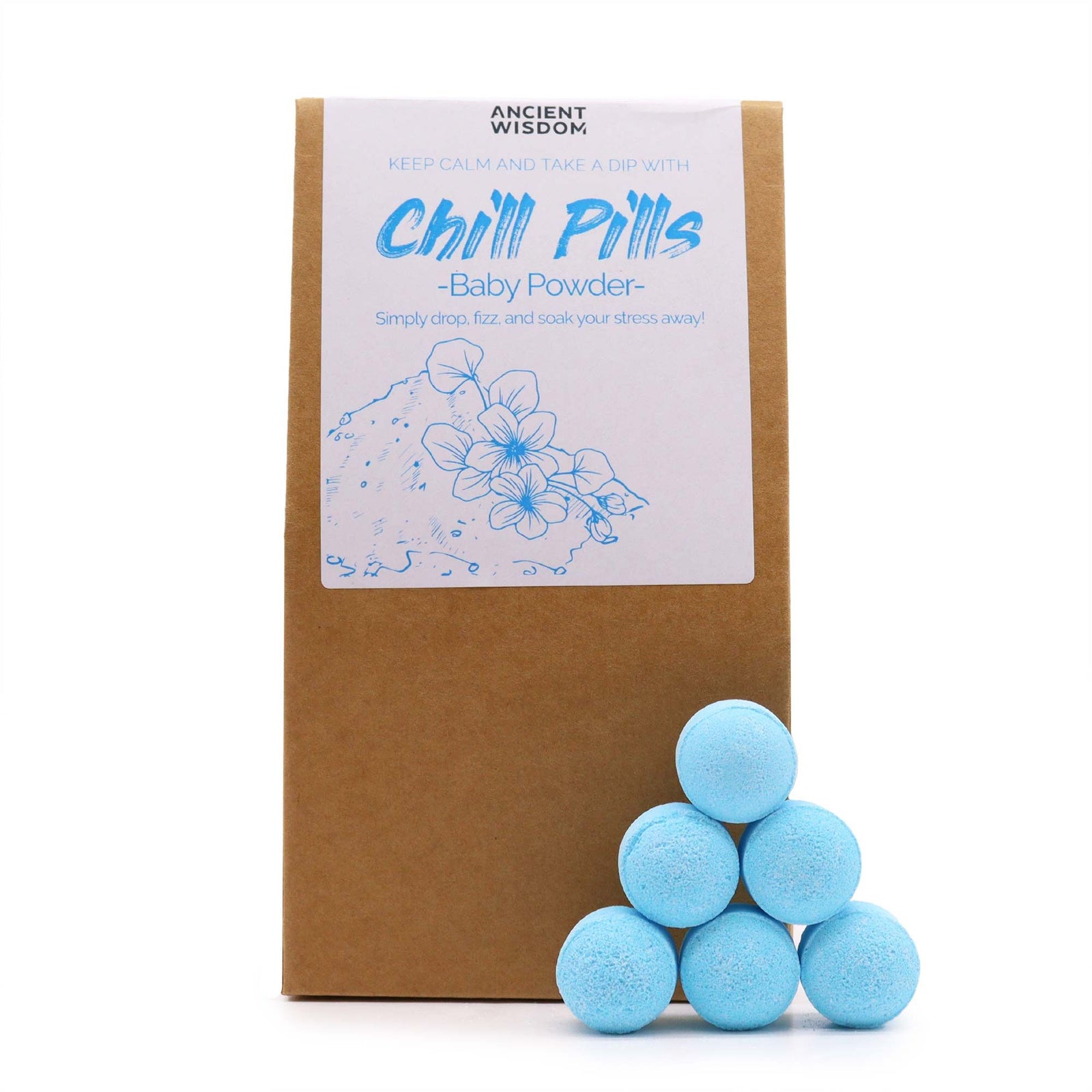 Chill Pills Gift Pack 350g - Baby Powder - Ditzy Petunia