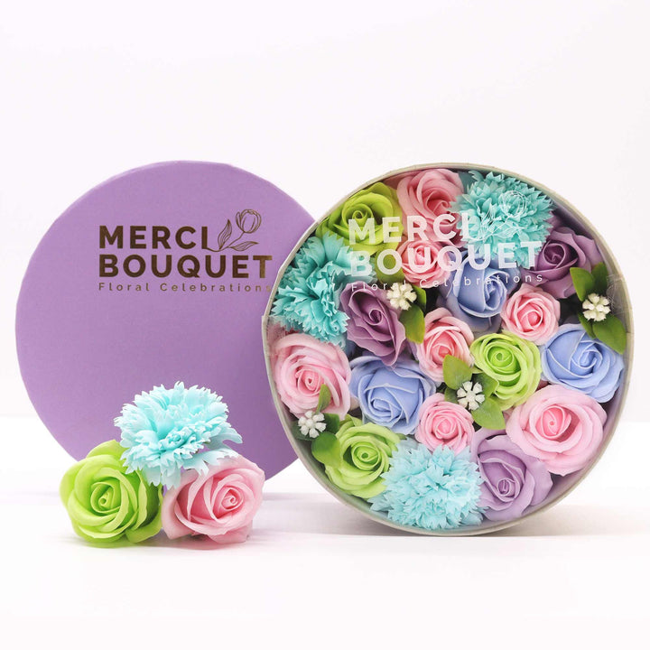 Round Box - Baby Blessings - Blues - Ditzy Petunia