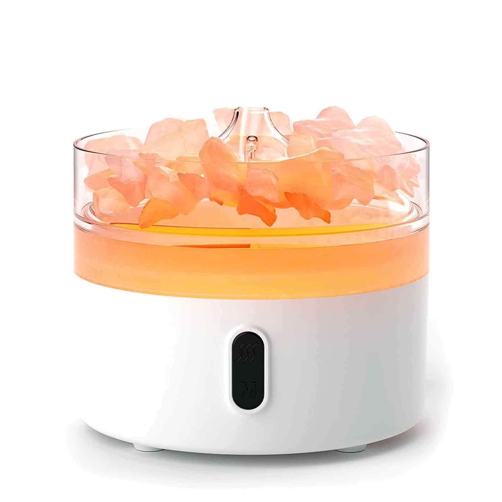Himalayan Salt  Aroma Diffuser - Night Light - USB-C - Flame Effect ( salt included) - Ditzy Petunia