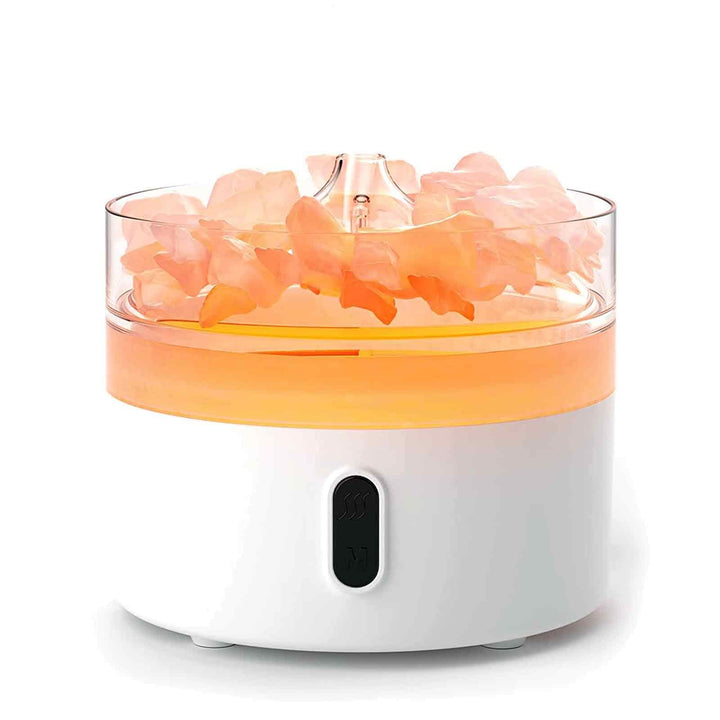 Himalayan Salt  Aroma Diffuser - Night Light - USB-C - Flame Effect ( salt included) - Ditzy Petunia