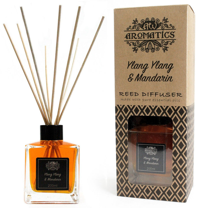 200ml Ylang Ylang &amp; Mandarin Essential Oil Reed Diffuser - Ditzy Petunia