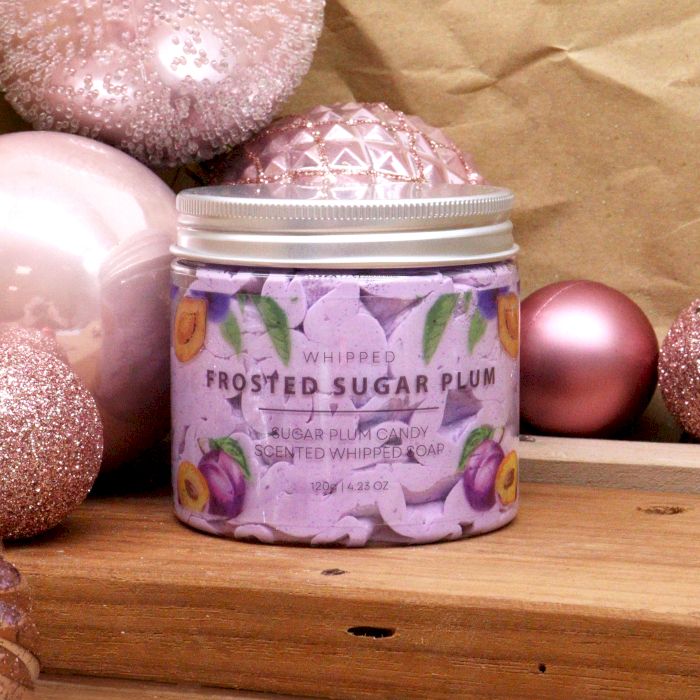 Frosted Sugar Plum Whipped Soap 120g - Ditzy Petunia