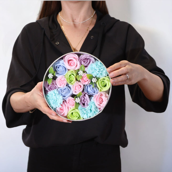 Round Box - Baby Blessings - Blues - Ditzy Petunia