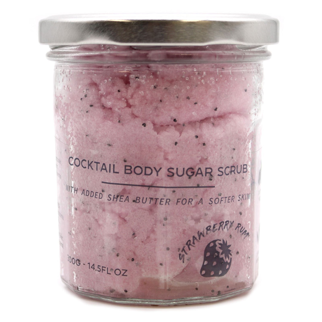 Fragranced Sugar Body Scrub - Strawberry Rum 300g - Ditzy Petunia