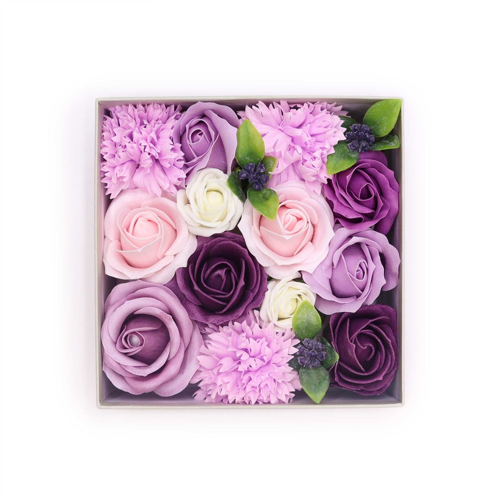 Square Box - Lavender Rose & Carnation - Ditzy Petunia