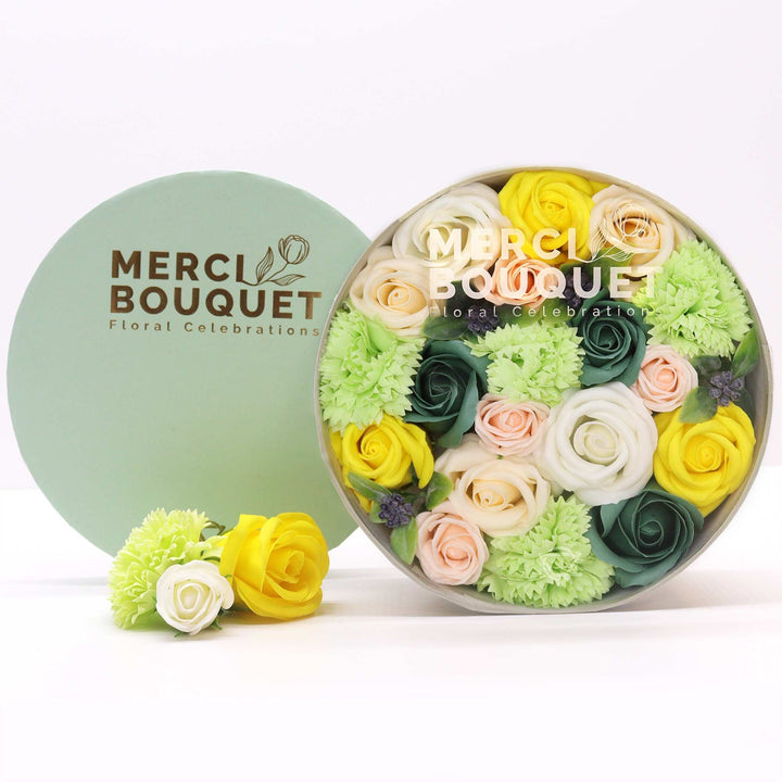 Round Box - Spring Celebrations - Yellow &amp; Greens - Ditzy Petunia