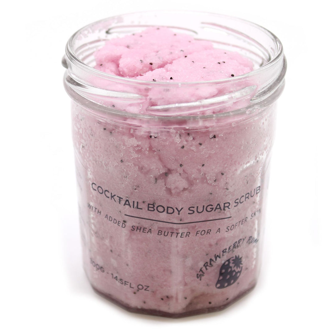 Fragranced Sugar Body Scrub - Strawberry Rum 300g - Ditzy Petunia