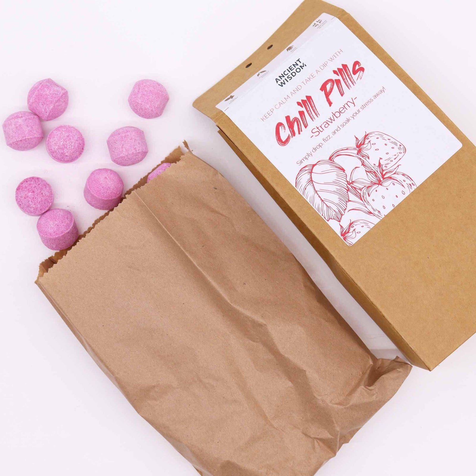 Chill Pills Gift Pack 350g - Strawberry - Ditzy Petunia