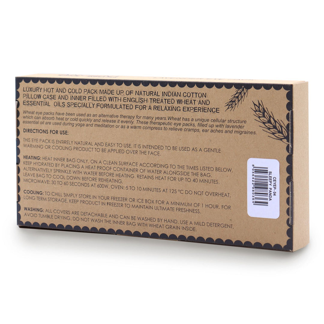 Lavender Natural Cotton and Juco Eye Pillow in Gift Box - Sleepy Panda - Ditzy Petunia