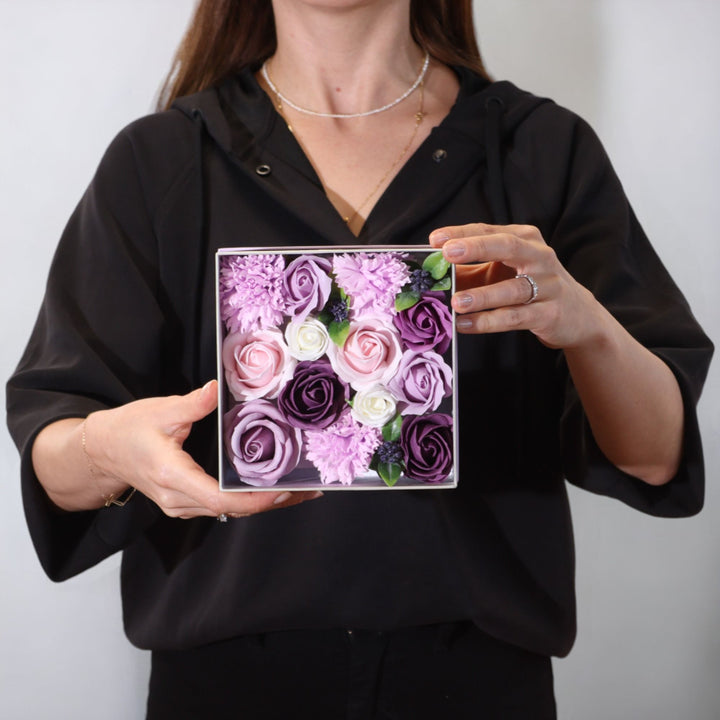 Square Box - Lavender Rose &amp; Carnation - Ditzy Petunia
