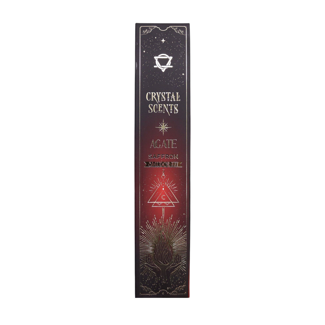 Red Agate Crystal Scents Smudge Incense - Saffron - Ditzy Petunia