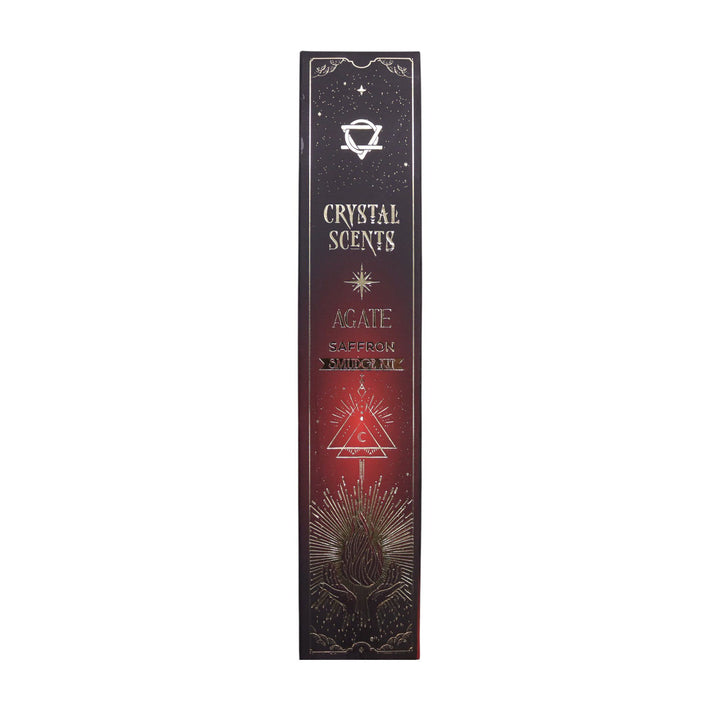 Red Agate Crystal Scents Smudge Incense - Saffron - Ditzy Petunia