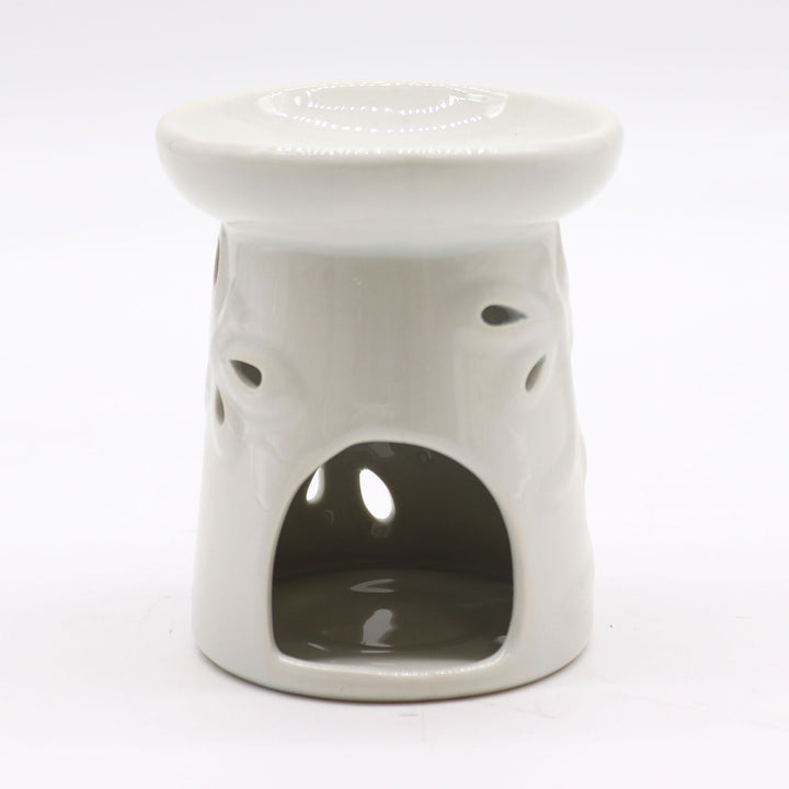 Classic White Oil Burner - Dragonfly - Ditzy Petunia