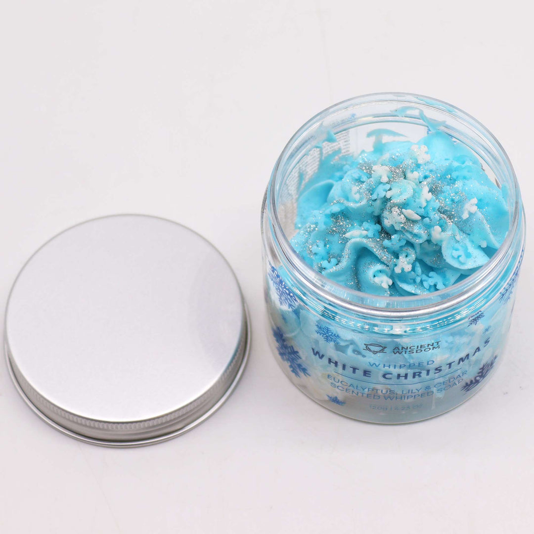 White Christmas Whipped Soap 120g - Ditzy Petunia
