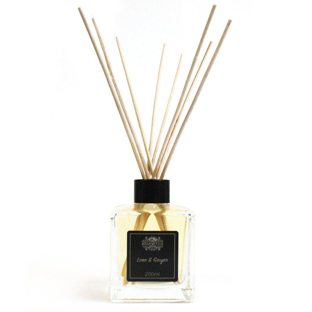 200ml Lime &amp; Ginger Essential Oil Reed Diffuser - Ditzy Petunia