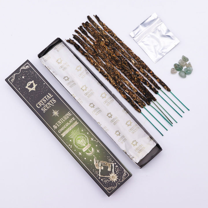 Aventurine Crystal Scents Smudge Incense - Chocolate - Ditzy Petunia