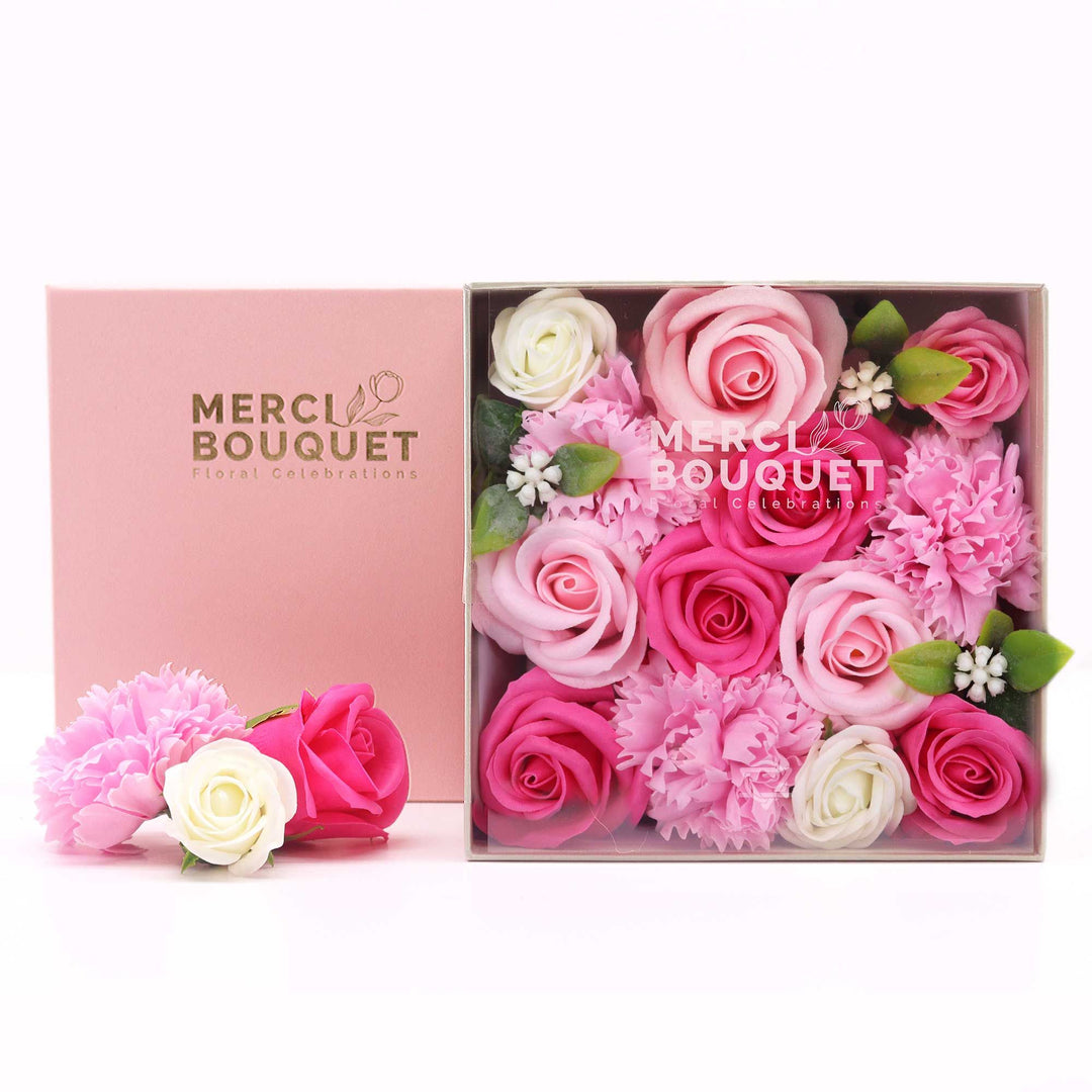 Square Box - Baby Blessings - Pinks - Ditzy Petunia
