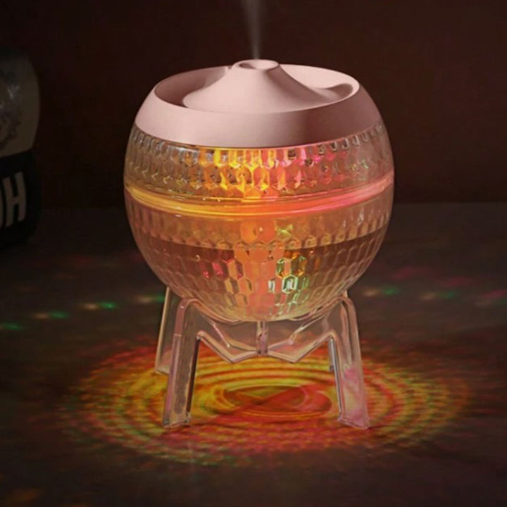 Clear Humidifer Mondo Planet - USB - Colour Change (down light) - Ditzy Petunia