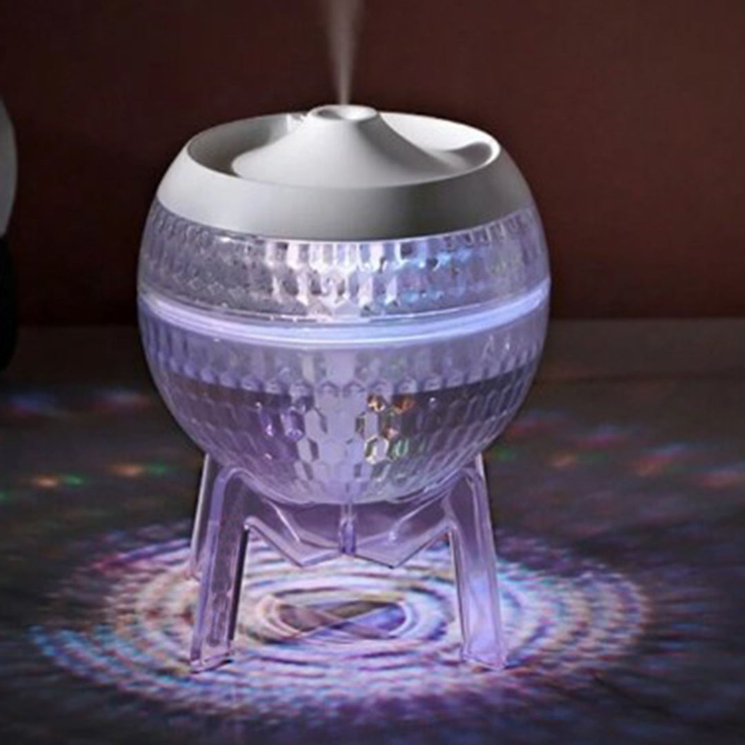 Clear Humidifer Mondo Planet - USB - Colour Change (down light) - Ditzy Petunia