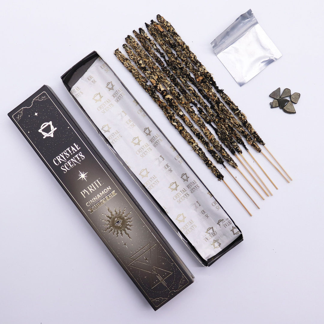 Pyrite Crystal Scents Smudge Incense - Cinnamon - Ditzy Petunia