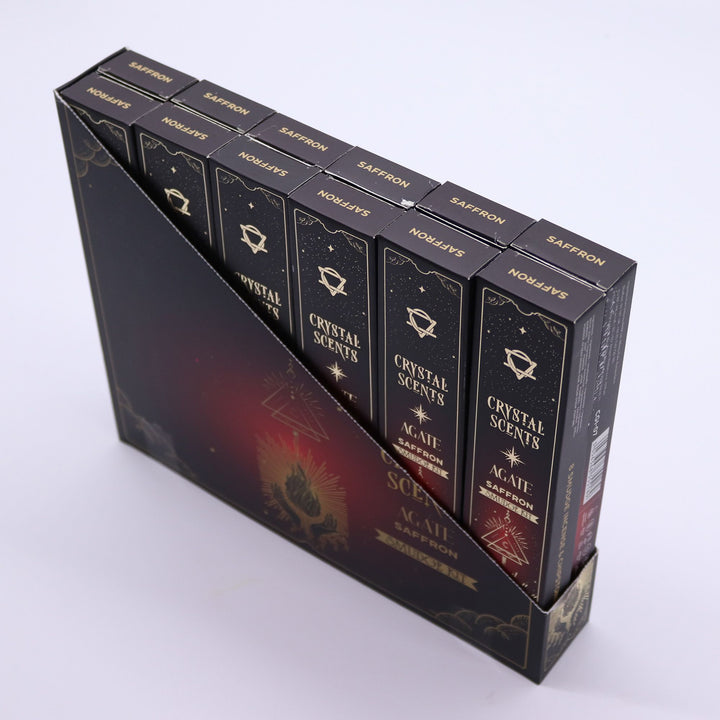 Red Agate Crystal Scents Smudge Incense - Saffron - Ditzy Petunia