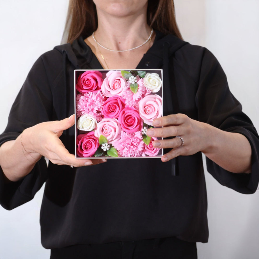 Square Box - Baby Blessings - Pinks - Ditzy Petunia