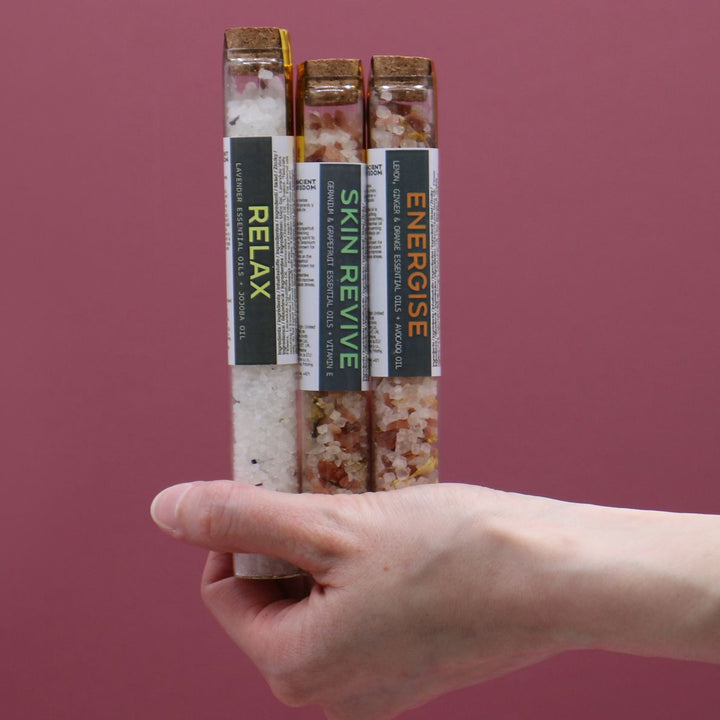 Bath Salts in Vials - Gift Pack of 7 - Ditzy Petunia