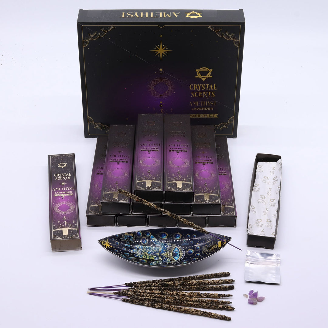 Amethyst Crystal Scents Smudge Incense - Lavender - Ditzy Petunia
