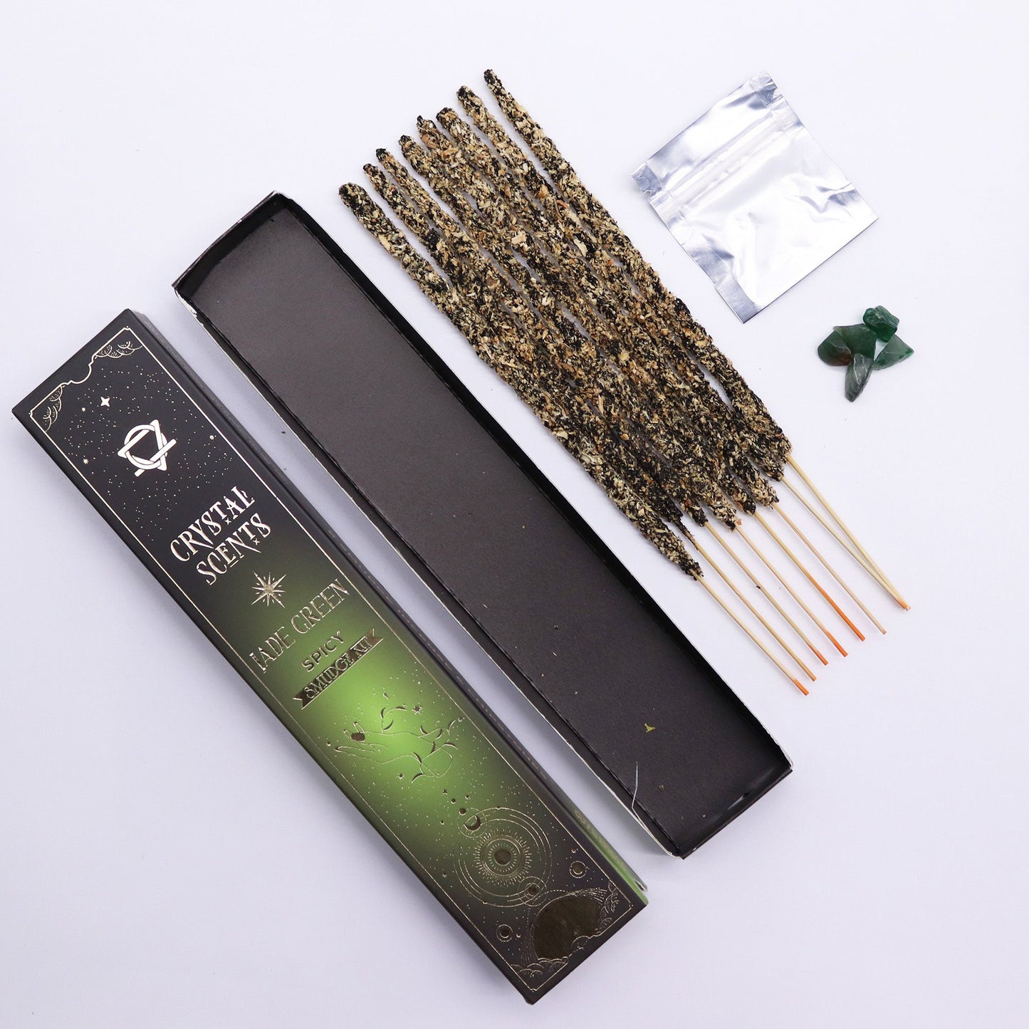 Jade Crystal Scents Smudge Incense - Spicy