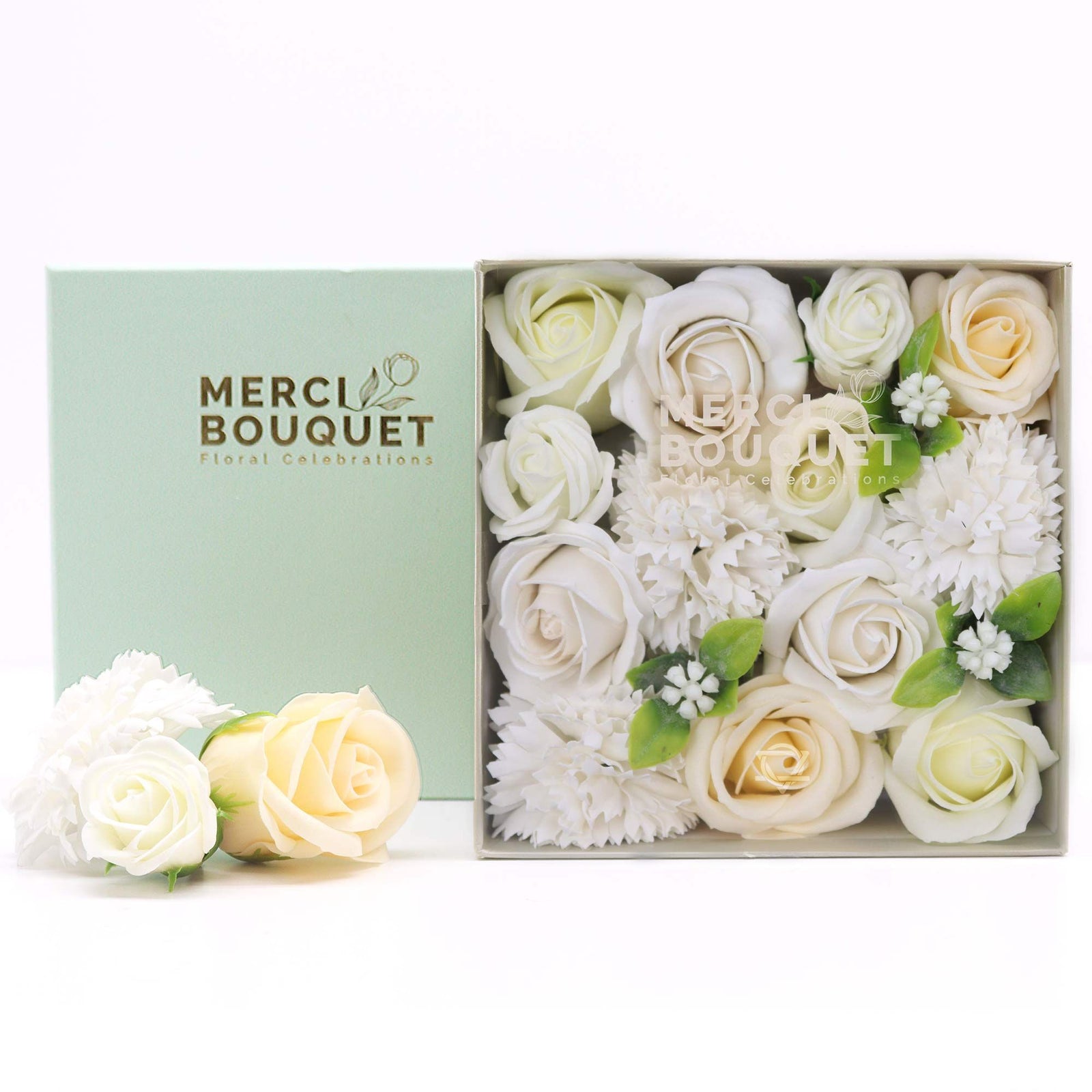 Square Box - Wedding Blessings - White & Ivory - Ditzy Petunia