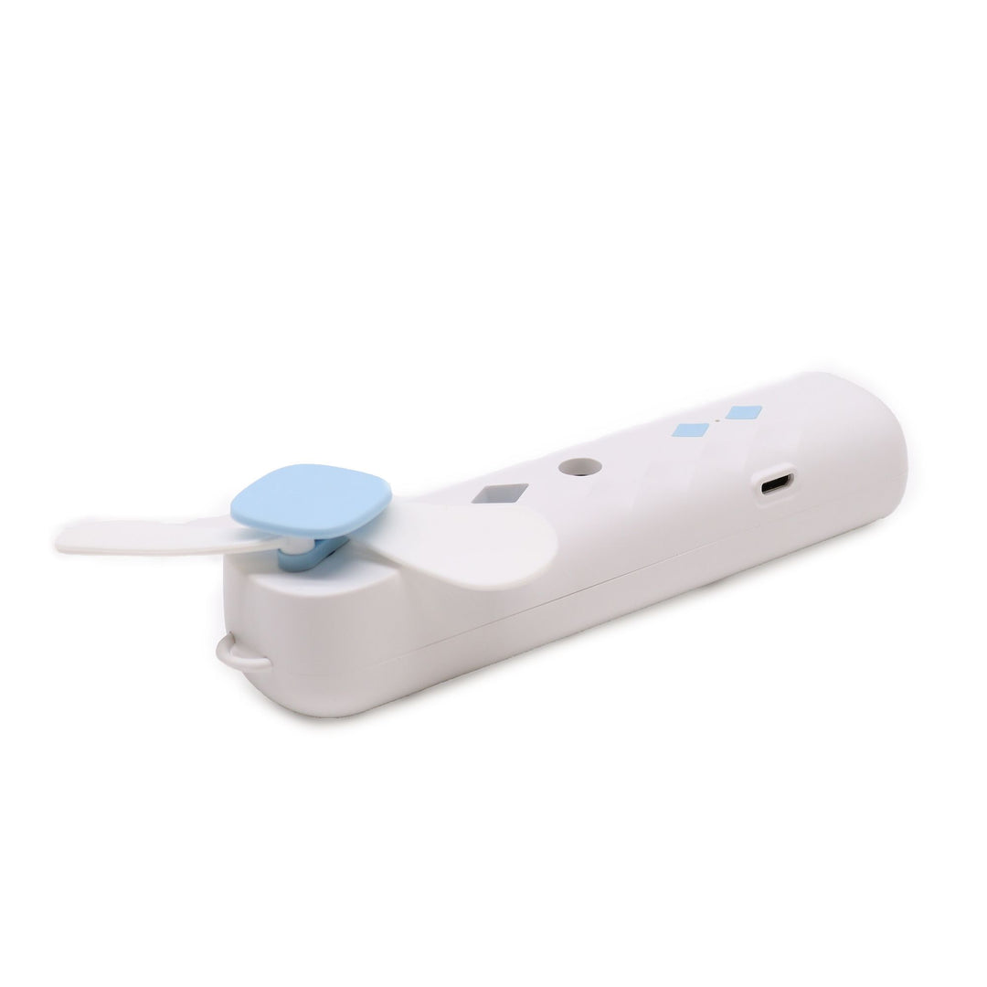 White Nano Mist Face Fan &amp; Spray - USB chargable - Ditzy Petunia