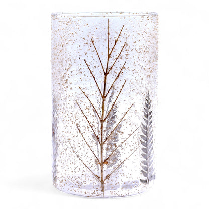 Natural Floral Glass - Tall Vase Candle Holder - Pino - (19x11cm)