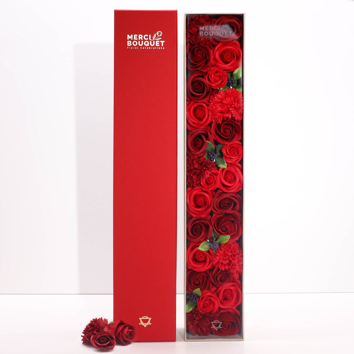 Extra Long - Classic Red Roses - Ditzy Petunia
