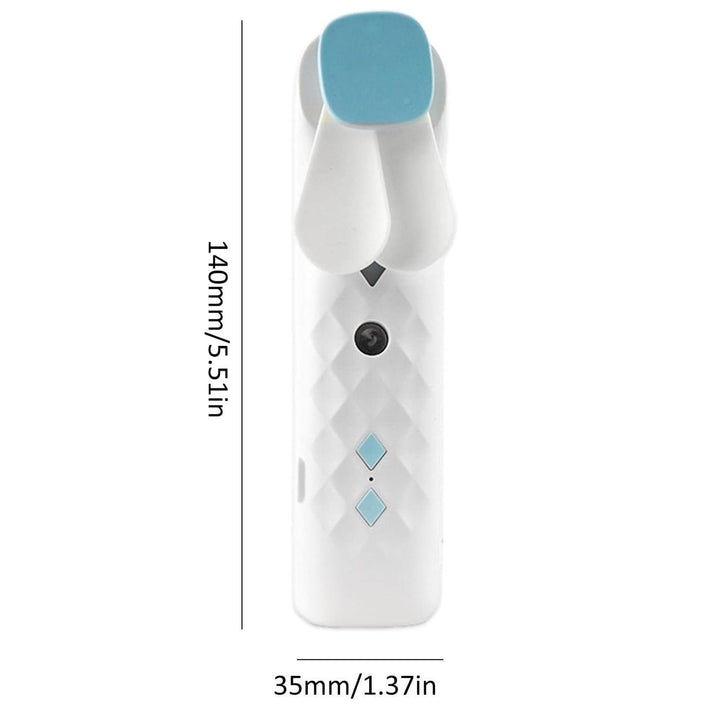 White Nano Mist Face Fan &amp; Spray - USB chargable - Ditzy Petunia