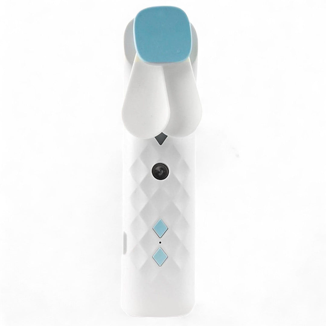 White Nano Mist Face Fan &amp; Spray - USB chargable - Ditzy Petunia