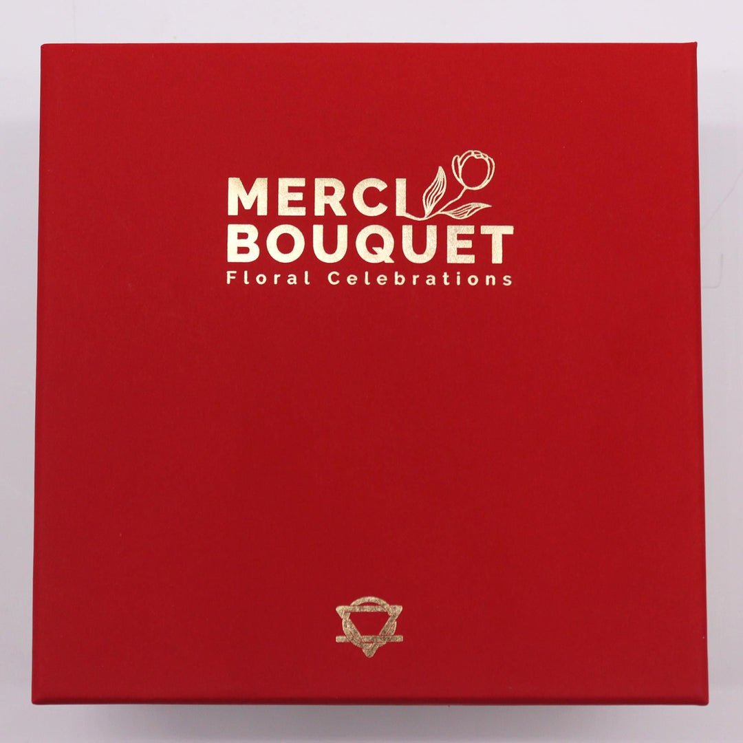 Square Box - Classic Red Roses - Ditzy Petunia