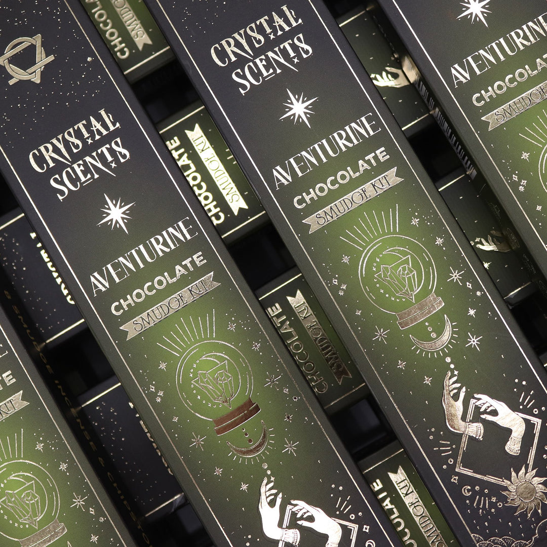 Aventurine Crystal Scents Smudge Incense - Chocolate - Ditzy Petunia