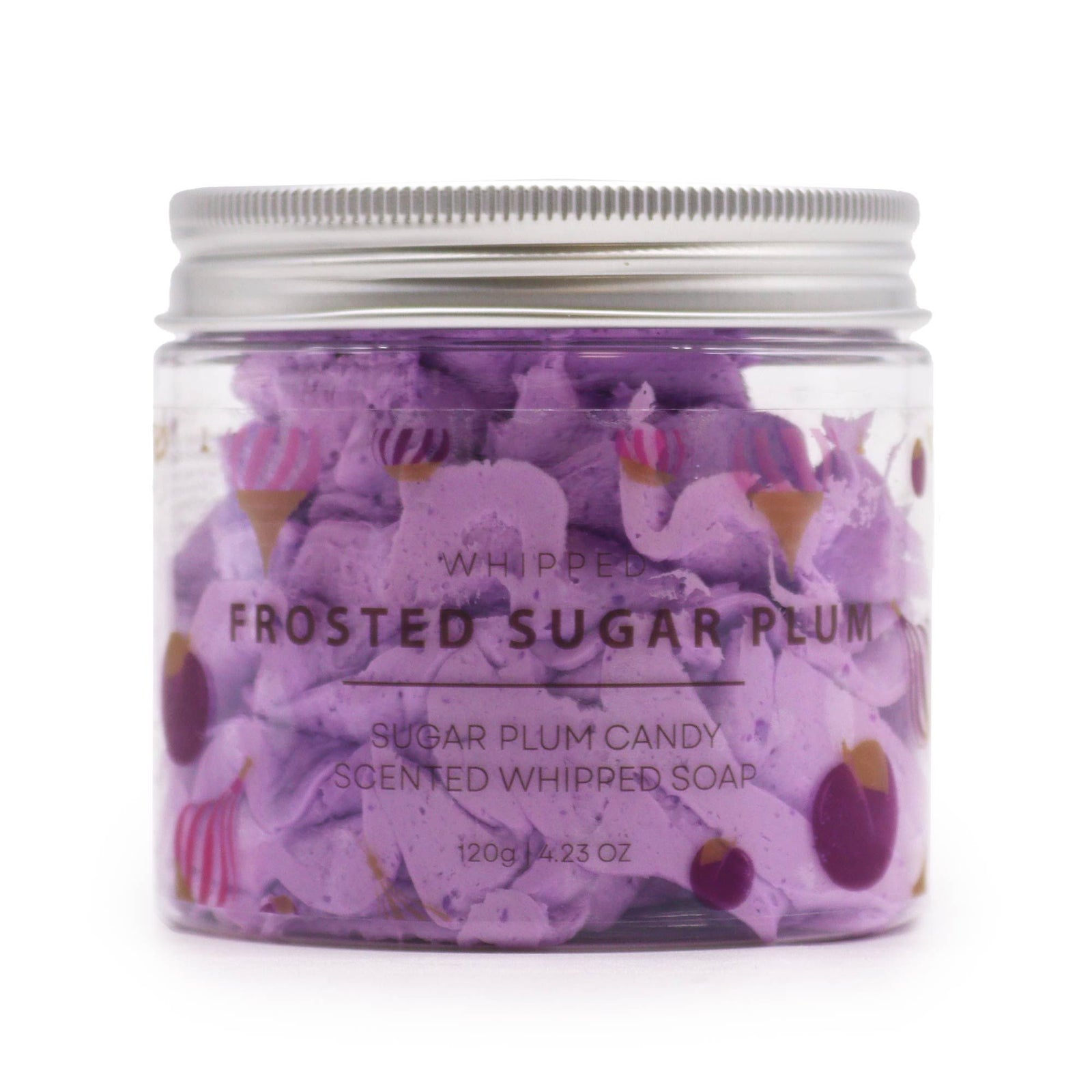 Frosted Sugar Plum Whipped Soap 120g - Ditzy Petunia