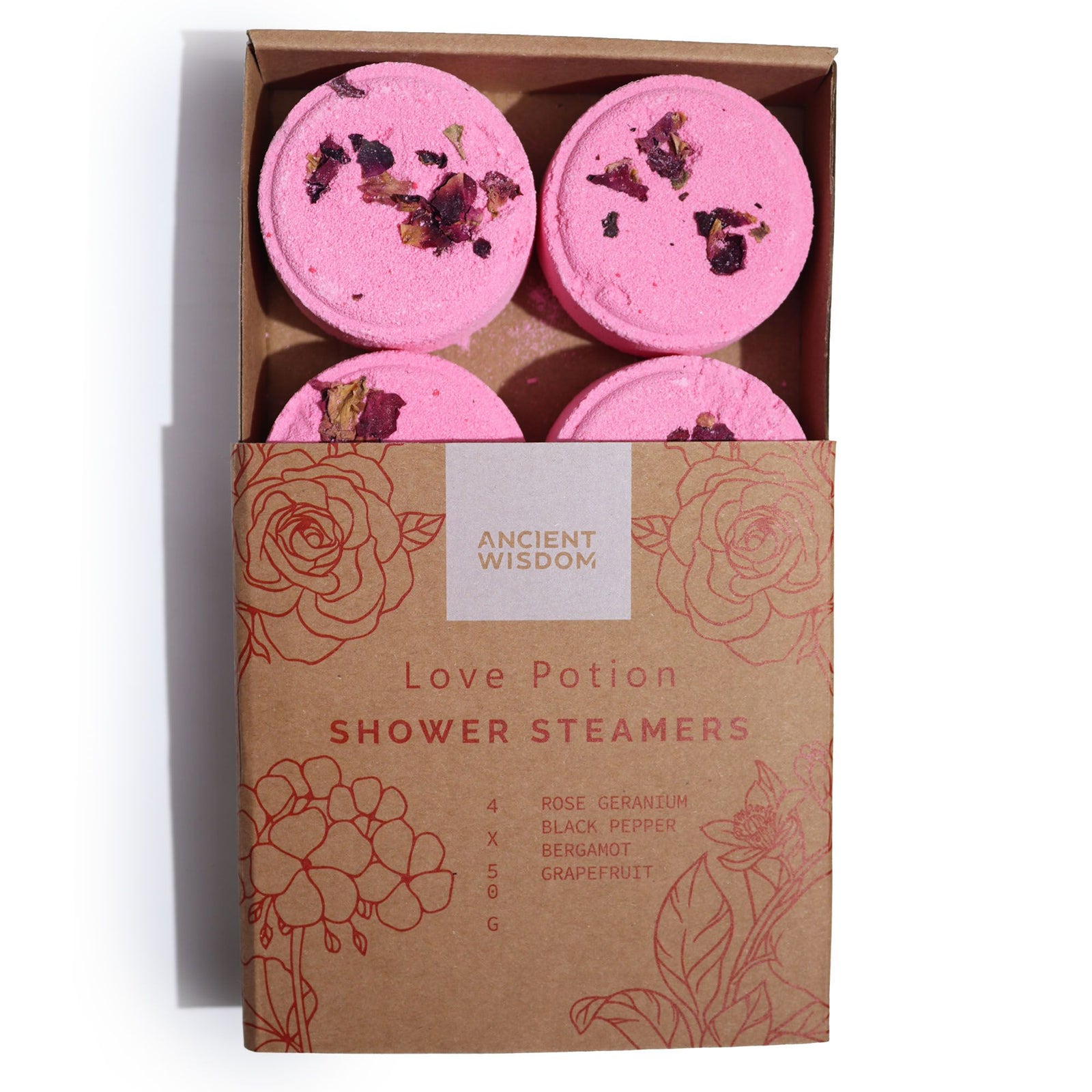 Zen Shower Steamers - Therapy Wellness Gift Set - Love Potion - Ditzy Petunia