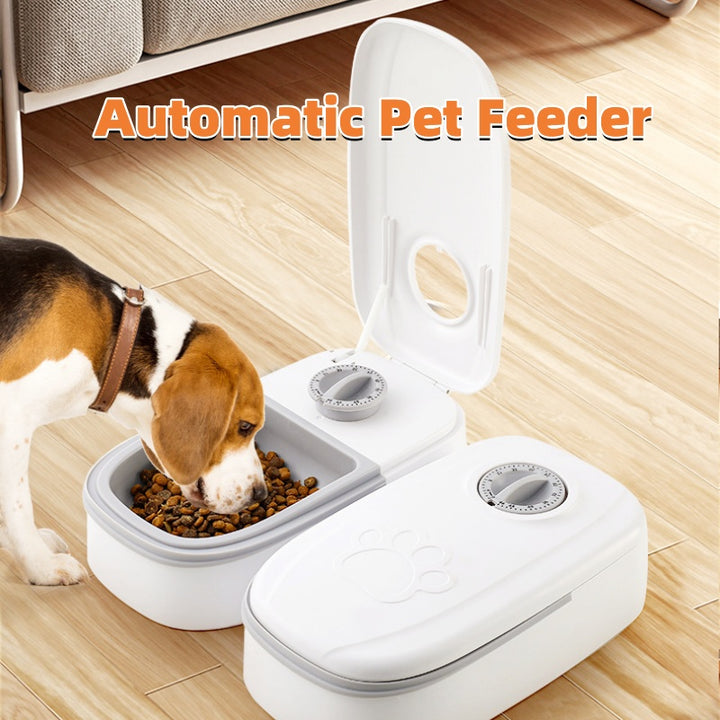 Automatic Stainless Steel  Pet Feeder Smart Food Dispenser For Cats/Dogs - Timer