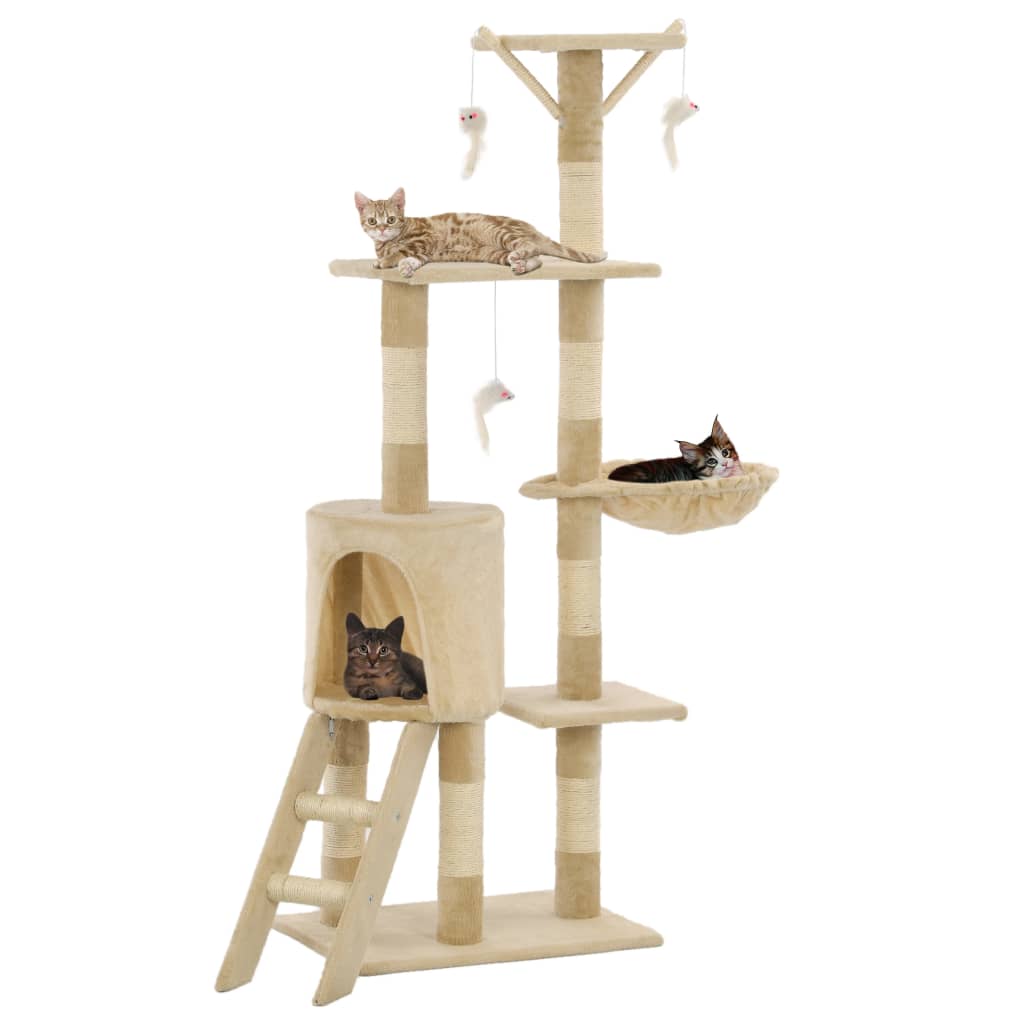 Cat Scratching Post with Sisal Posts 138 cm   Cat Scratching Post - Ditzy Petunia